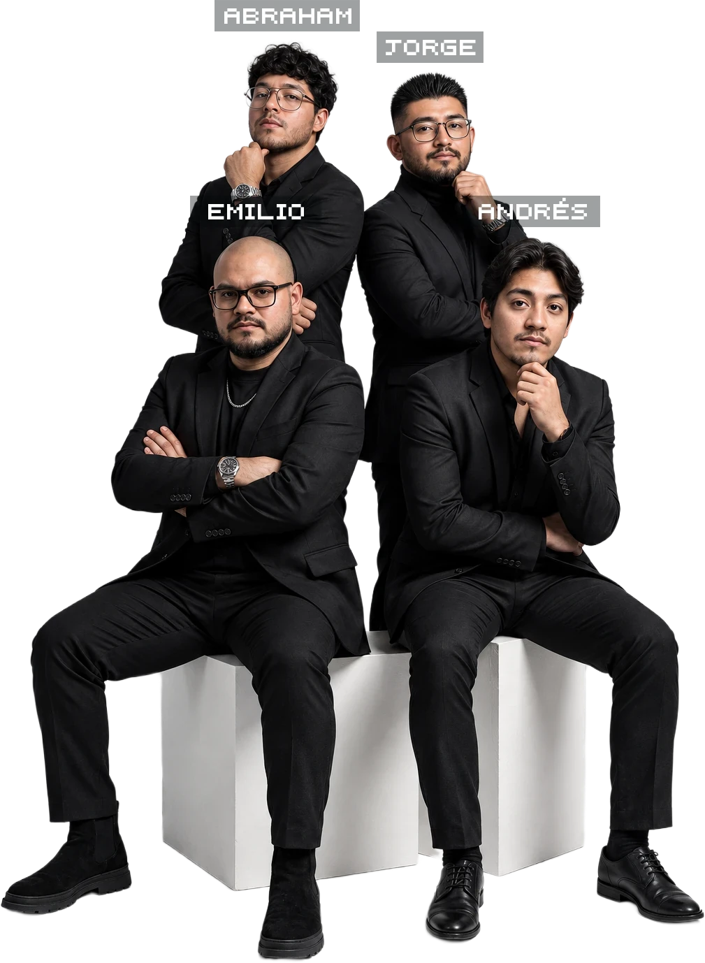 Abraham, Jorge, Emilio y Andrés, el equipo de Zenith